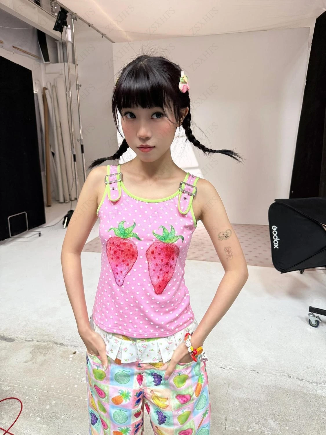Baby Clothing Korea - Roze crop top Y2K dameskleding Zoete