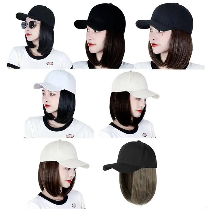 

Бейсбольная шляпа K1ME Straight Short Bob Baseball с наращиваниями для женщин для женщин