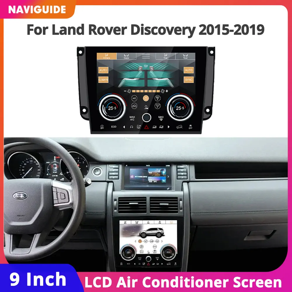 NAVIGUIDE 9'' For Land Rover Discovery 2015-2019 Car Digital AC Screen Panel Climate Control Monitor Display Auto Conditioning