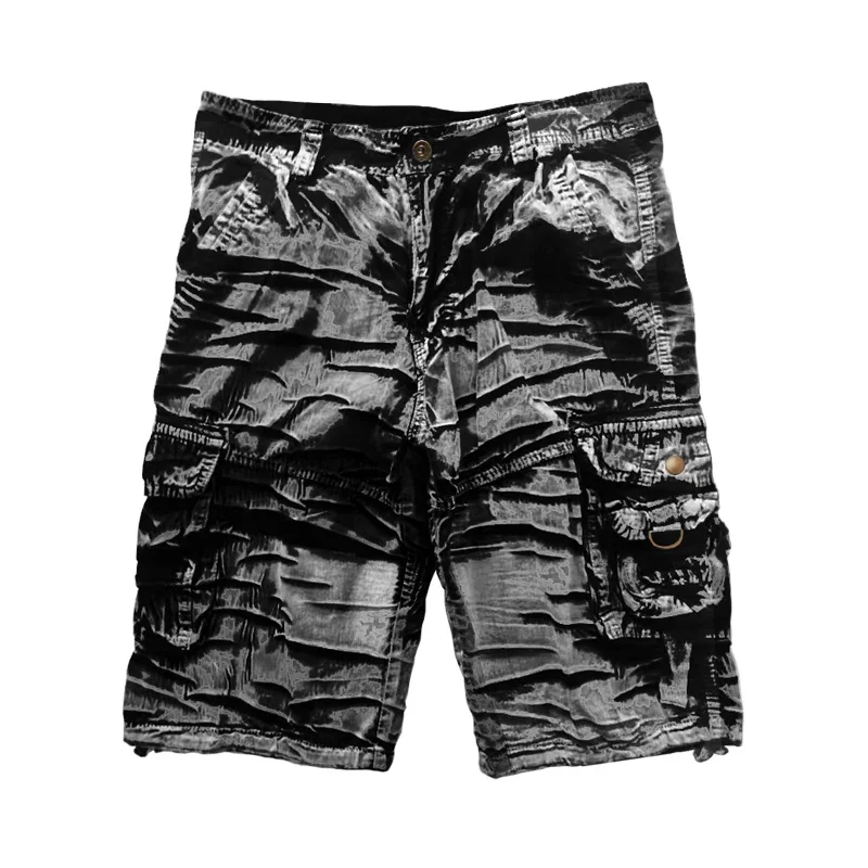 Cool Camouflage Cargo Shorts for Men - Comfortable Cotton Camo Shorts - Brand Clothing - Casual Summer Wear