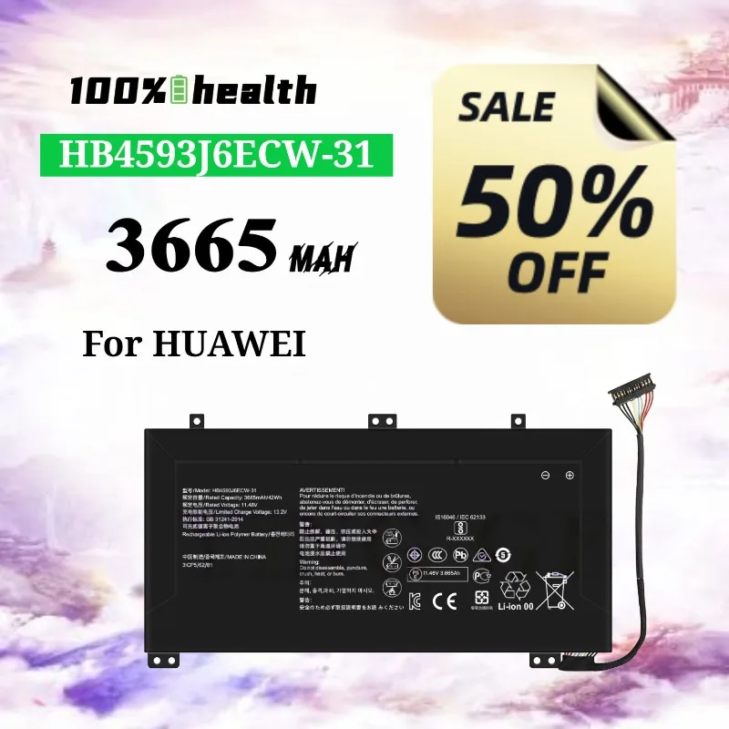 

for Huawei HB4593J6ECW-31 laptop battery 3665mAh Lithium Rechargeable Battery