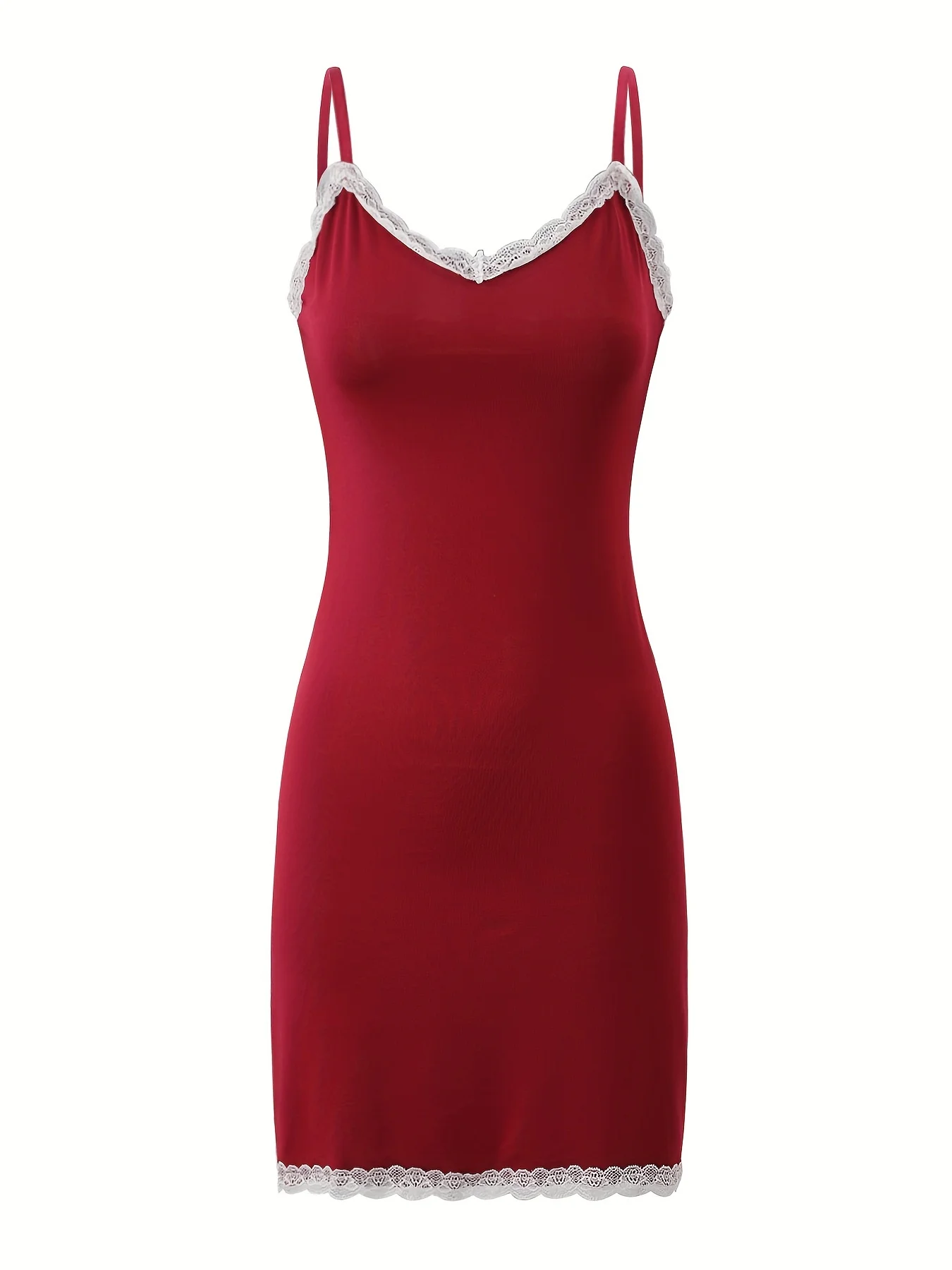 Vestido de pijama apertado de renda feminina, roupa sexy, estilinche, pode usar