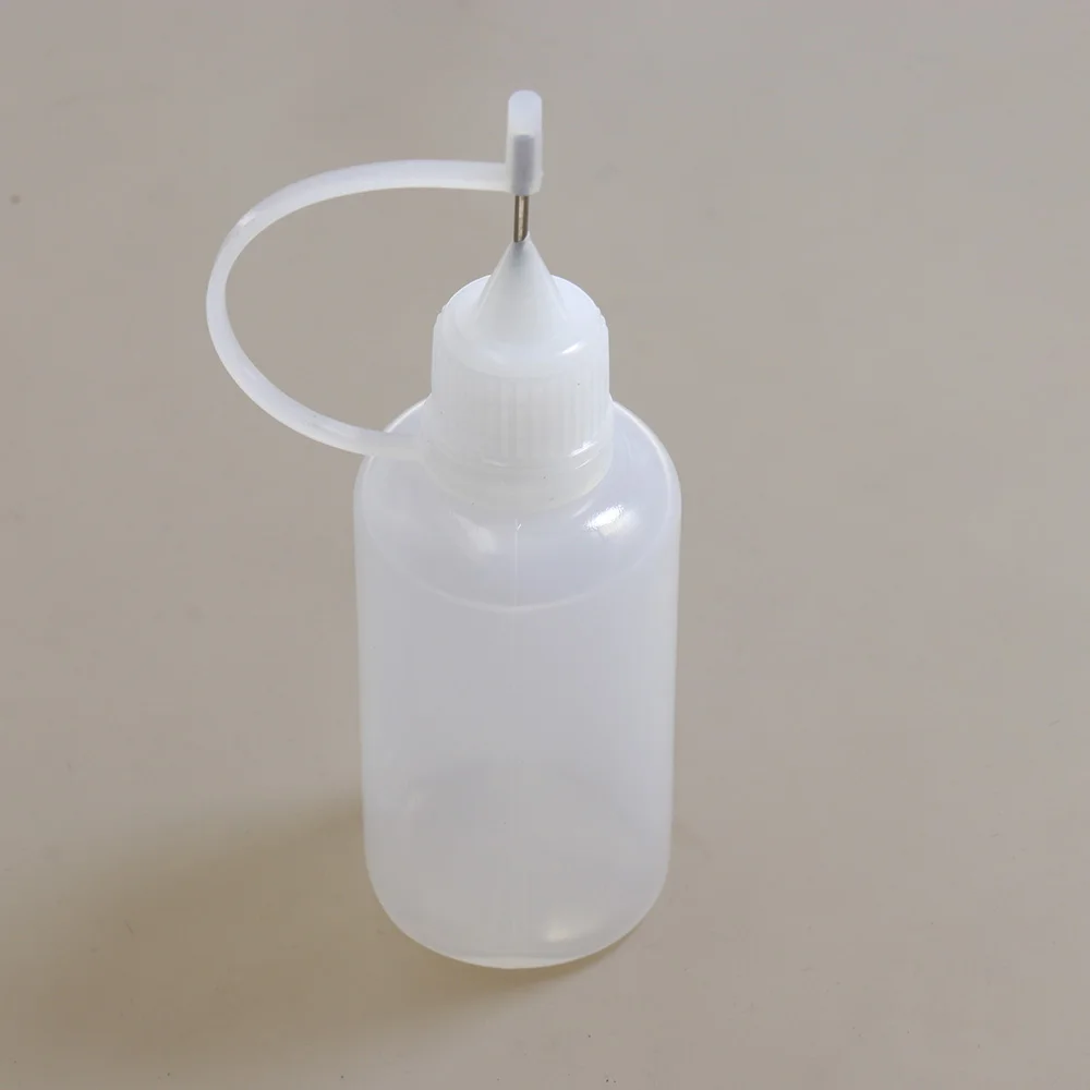 5ml 10ml 15ml 30ml 50ml 100ml 120ml PE Plastic Squeezable Tip Applicator Bottle Refillable Dropper With Needle Tip Caps For Glue