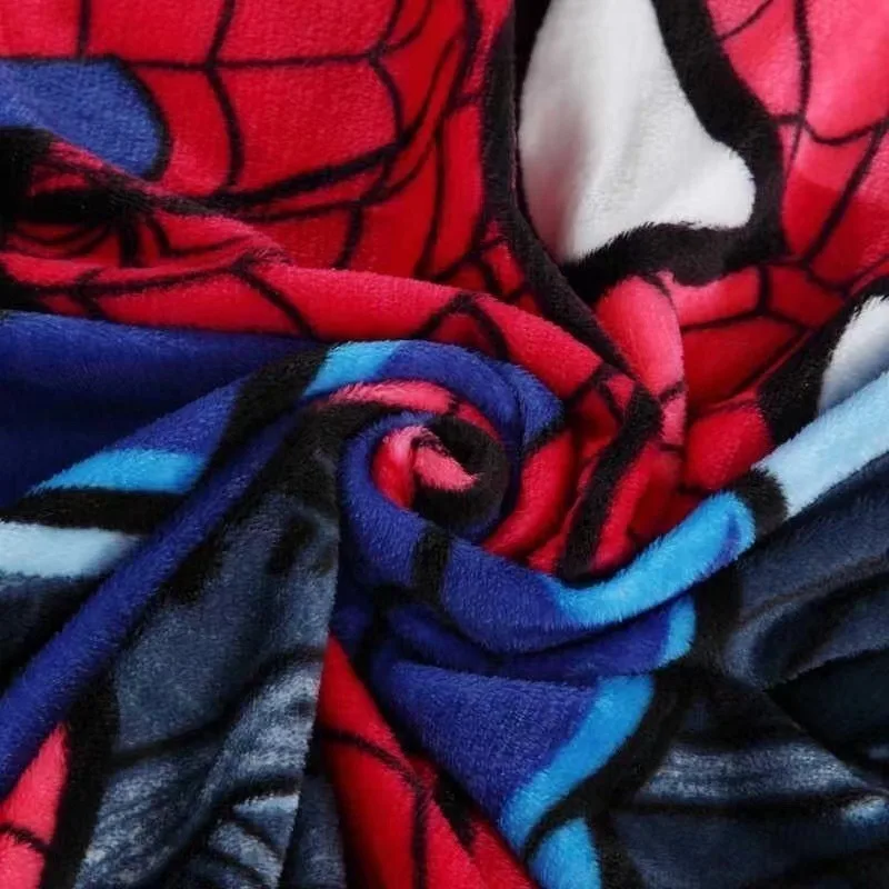 Spider Man Plush Blanket Travel Camp Blanket Cartoon Anime Cool Air Conditioning Sofa Nap Blanket Winter Office Shawl