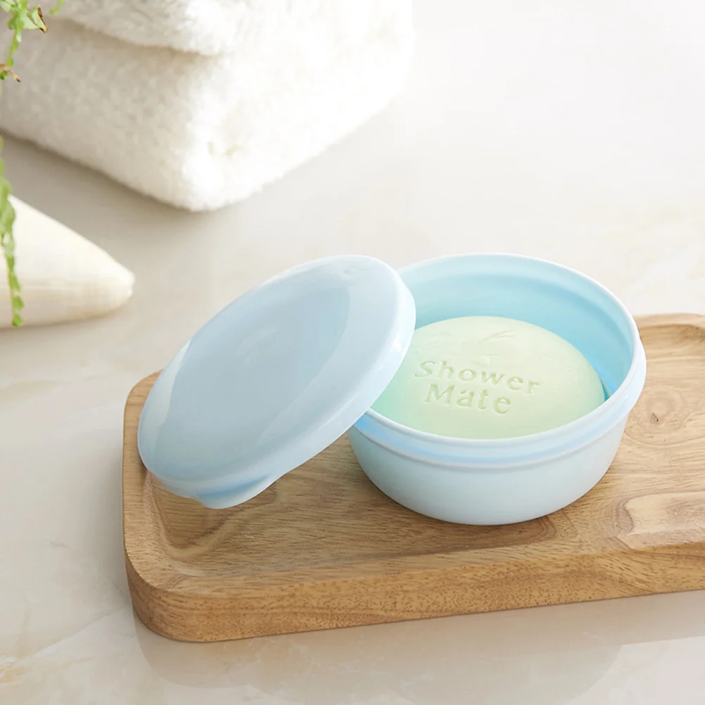 

2pcs Portable Lid Box For Container Bathroom Box With Lid Kitchen Shower Holder Dish Soap Holder Soap Dish