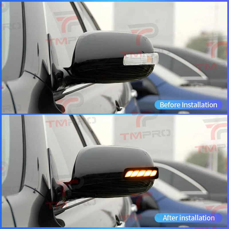 Car Led Side Mirror Yellow Light for Toyota Camry Belta XP90 Yaris Vitz Vios 2007-2012 Flowing LED Lights Turn Signal Light
