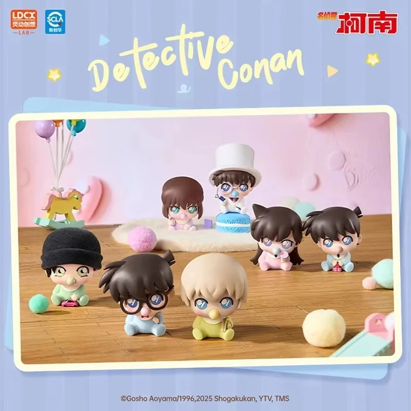 100% الرسمية حقيقية المحقق كونان الطفل منغ فو فو المفاتيح صندوق أعمى المفاتيح أنيمي الشكل لعبة هدية للأطفال المشجعين
