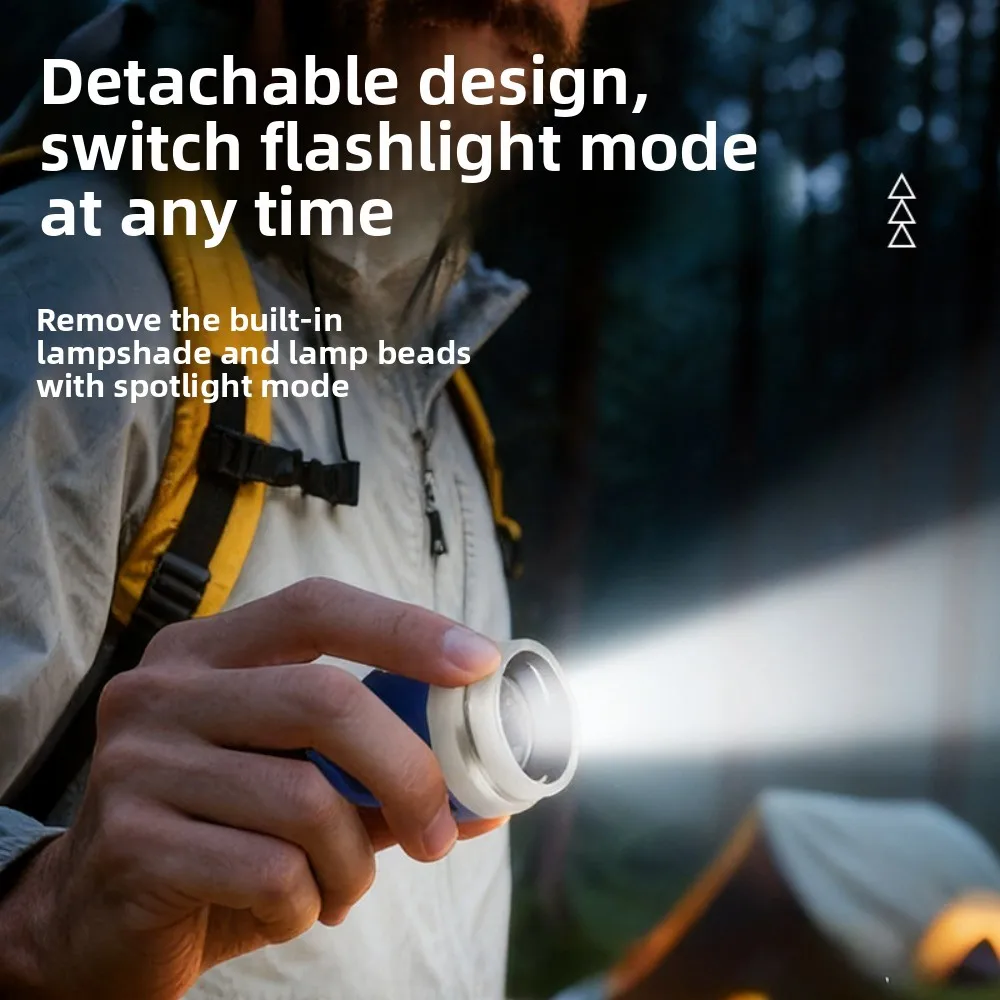 Super Bright Bottle Cap Camping Light Rechargeable Multi-Functional Waterproof Mini Flashlight Long-Lasting Battery Ambient Use