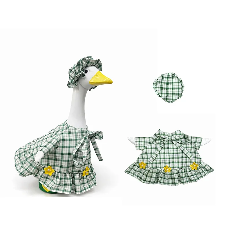 

Porch Goose Outfit Goose Dress with Hat Costume Set Gooses Country-style Garden Patio Lawn Yard Holiday Decorations