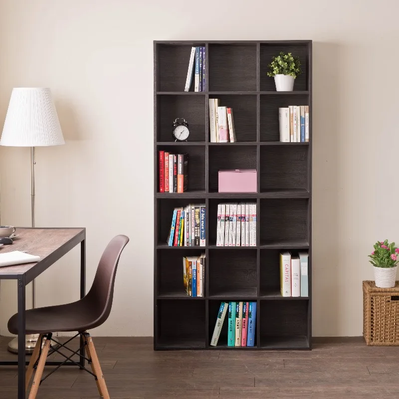 

Bookshelf, Layer Bamboo Corner Bookshelf Modern Floor Storage Manager