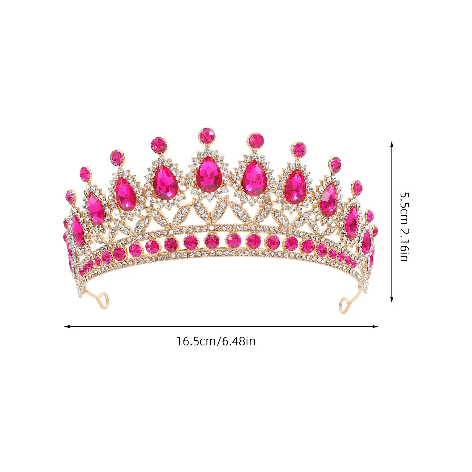 신부 티아라 왕관 라인스톤 헤드피스 가벼운 반짝이는 웨딩 헤어 액세서리 신부 여성 소녀 파티 프롬용