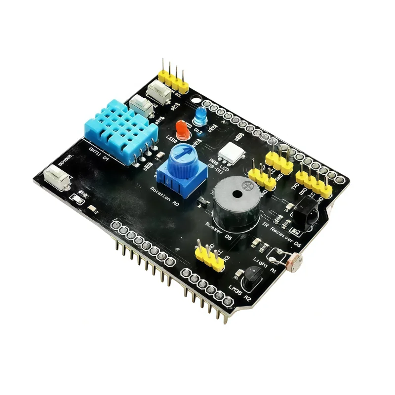 9-in-1 multifunctional expansion board/DHT11 temperature and humidity/LM35 temperature/buzzer compatible with UNO