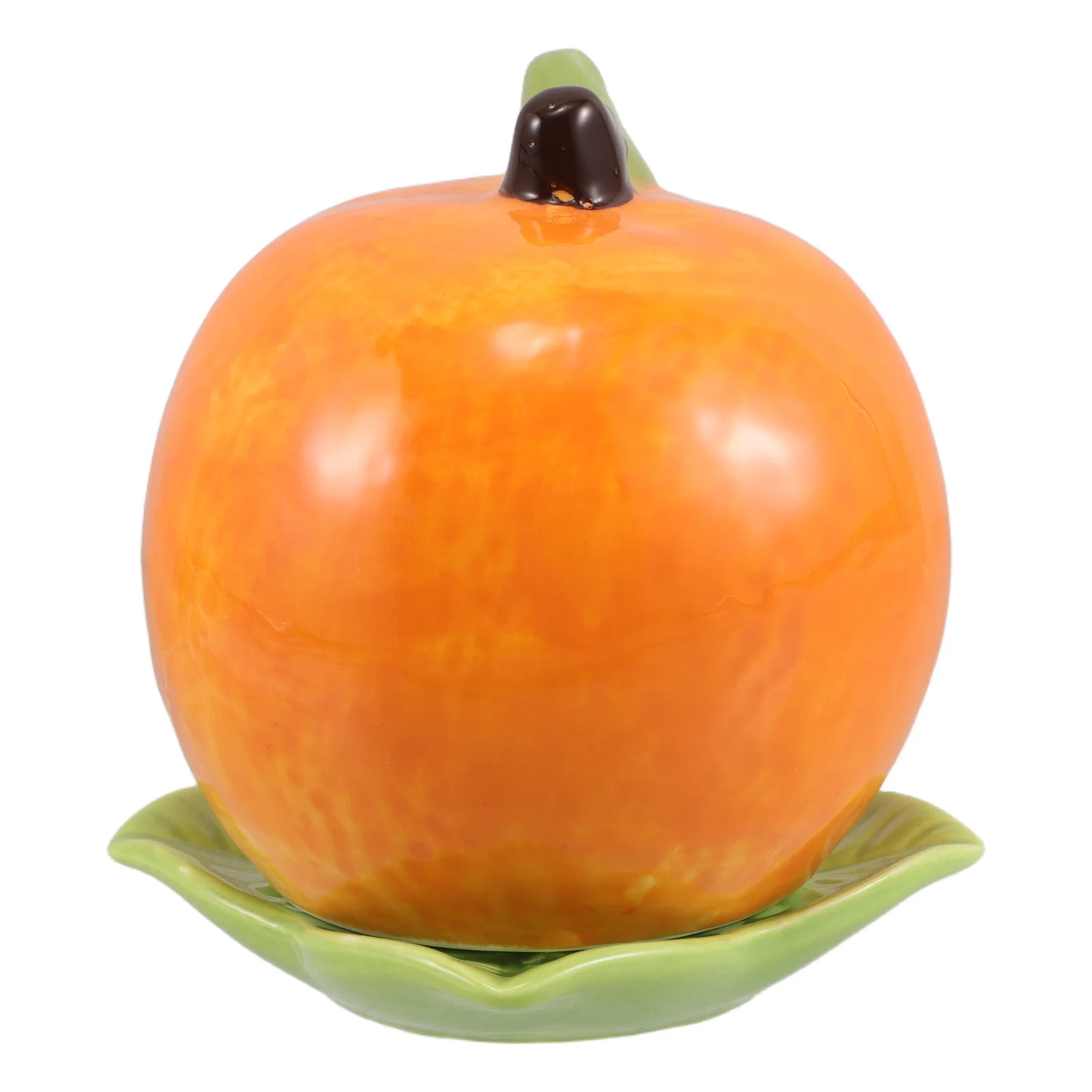 

Ceramic Orange Toothpick Holder Fruit Shape Dispenser Jar Cotton Swab Storage Bathroom Kitchen Restaurant Tabletop