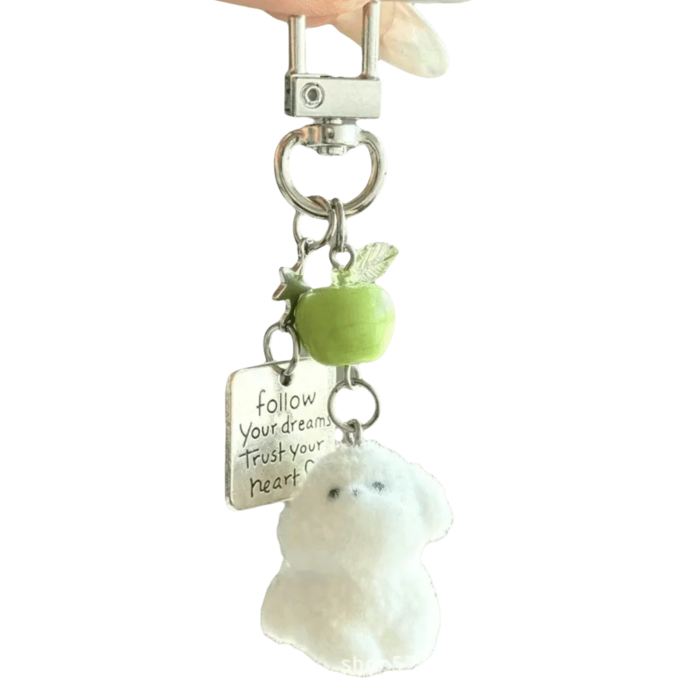 Y2K Deer Pendant Keychain Korean Style Handmade Little Deer Key Ring Fashion Delicate Animals Pendant Key Chain Women
