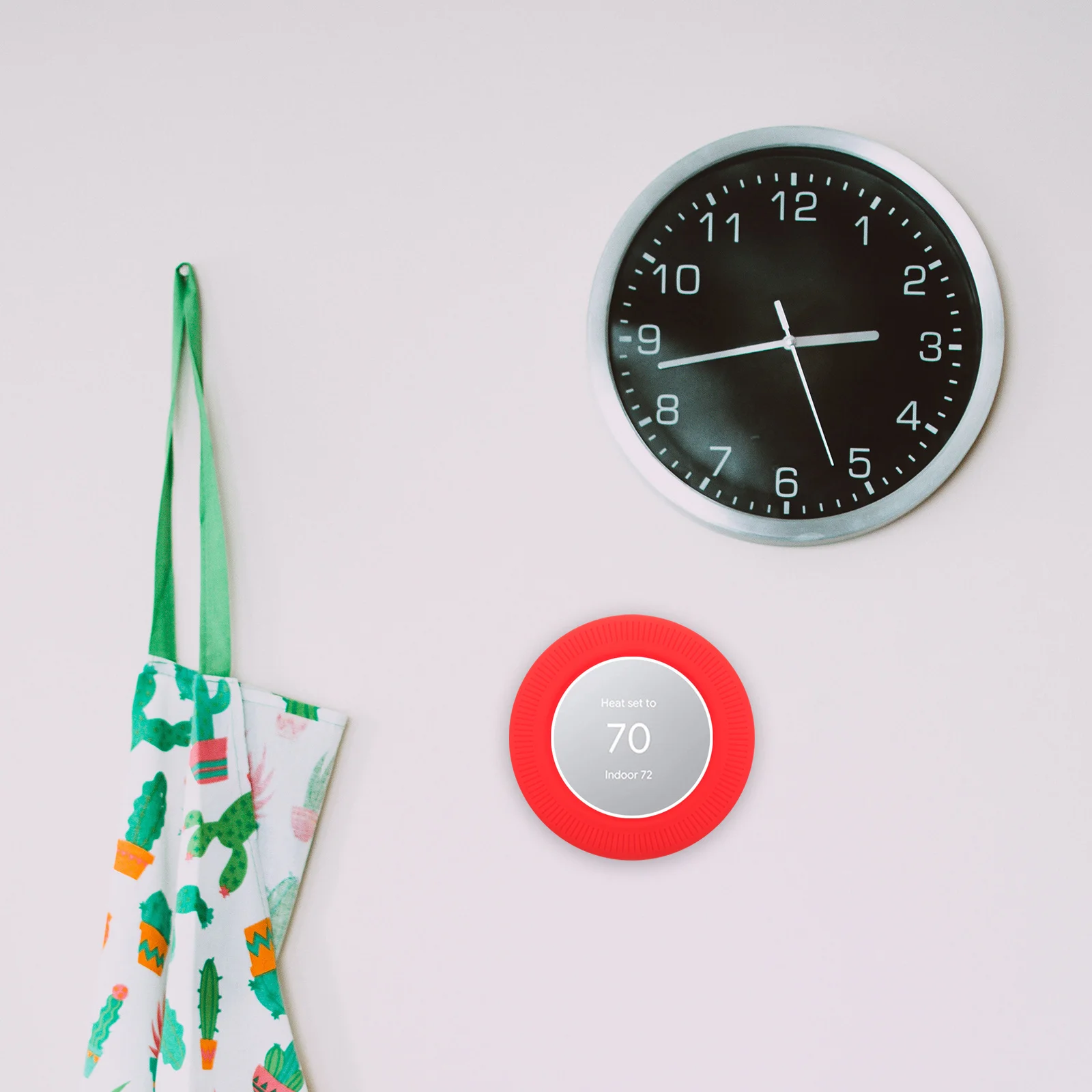 

Smart Thermostat Silicone Cover Round Wall Plate For Nest Easy Installation Durable Waterproof Dustproof Modern Design