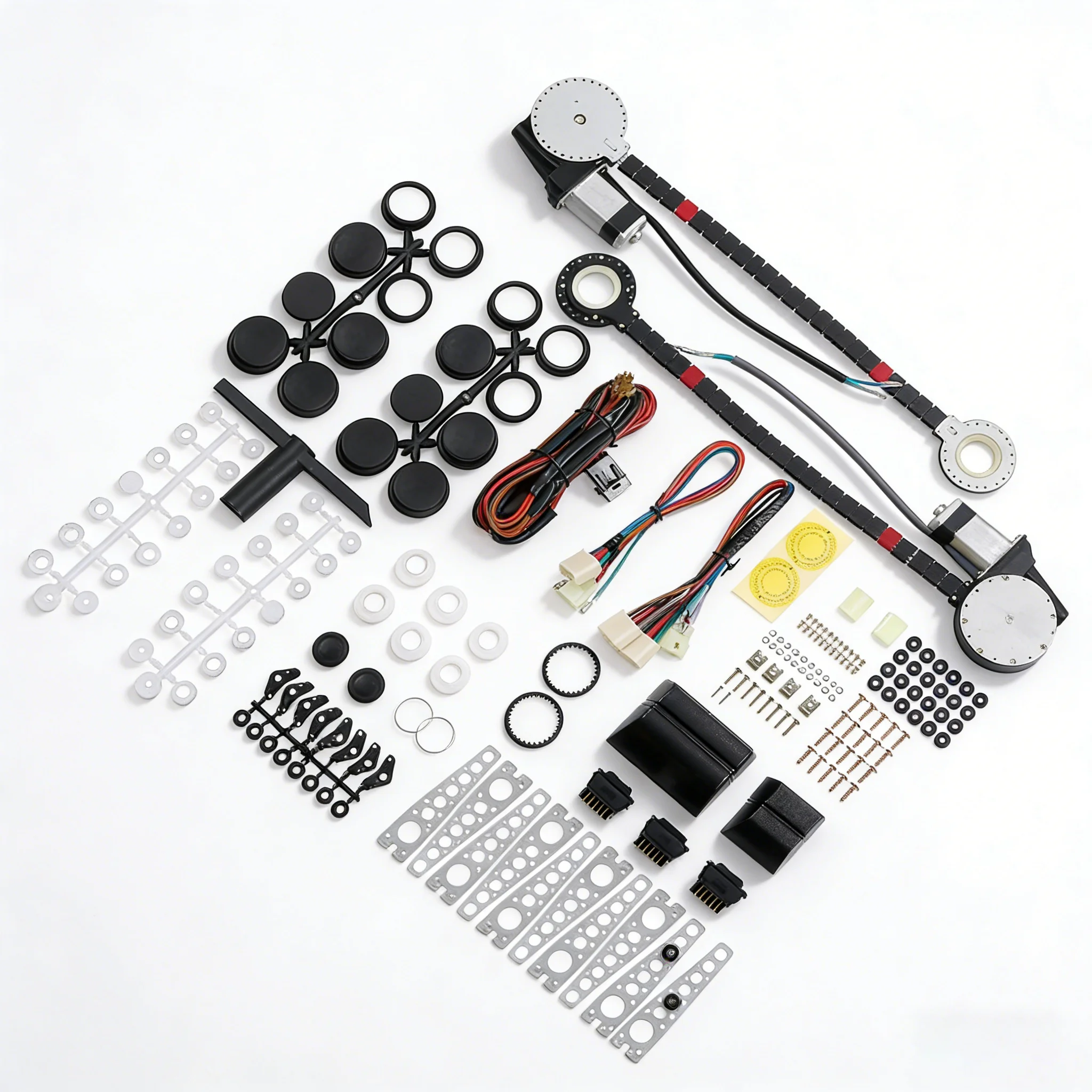 

Universal Electric Power Window Lift Regulator Conversion Kit with Switches Wiring And Hardware for 2-Door Pickup SUV Truck