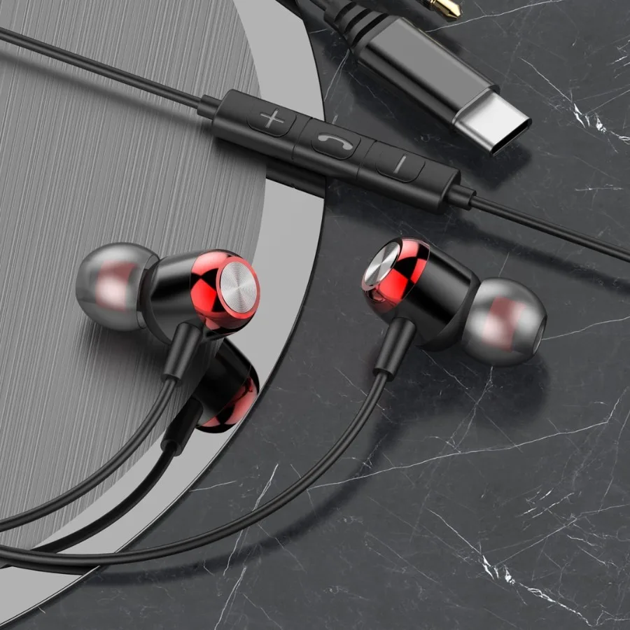 EARDECO HiFi جودة صوت بدون فقدان مع ميكروفون من النوع C 3.5 ملم سماعات رأس سلكية للموسيقى لهاتف سامسونج جالاكسي S25 S24 S23 S22 Ultra