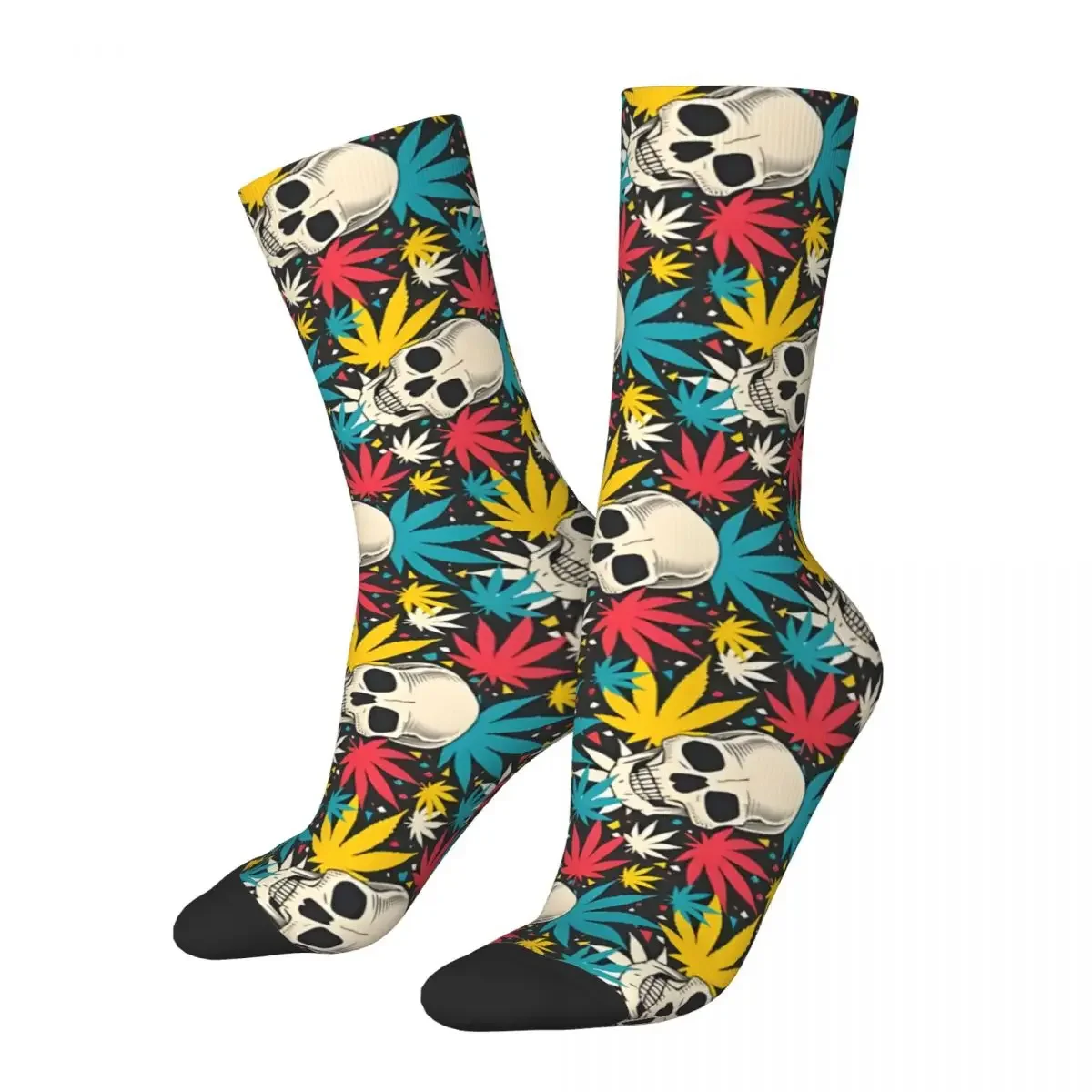 

Crazy compression Skulls Halloween Themed Pattern Sock for Men Vintage Quality Pattern Crew Sock Novelty