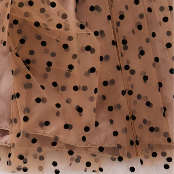 Girls Heart Print Mesh Skirt 5 2024 New Girls Heart Skirts Printed High Waist Mesh Vintage Style Simple Long Skirts Children Casual Skirt 5