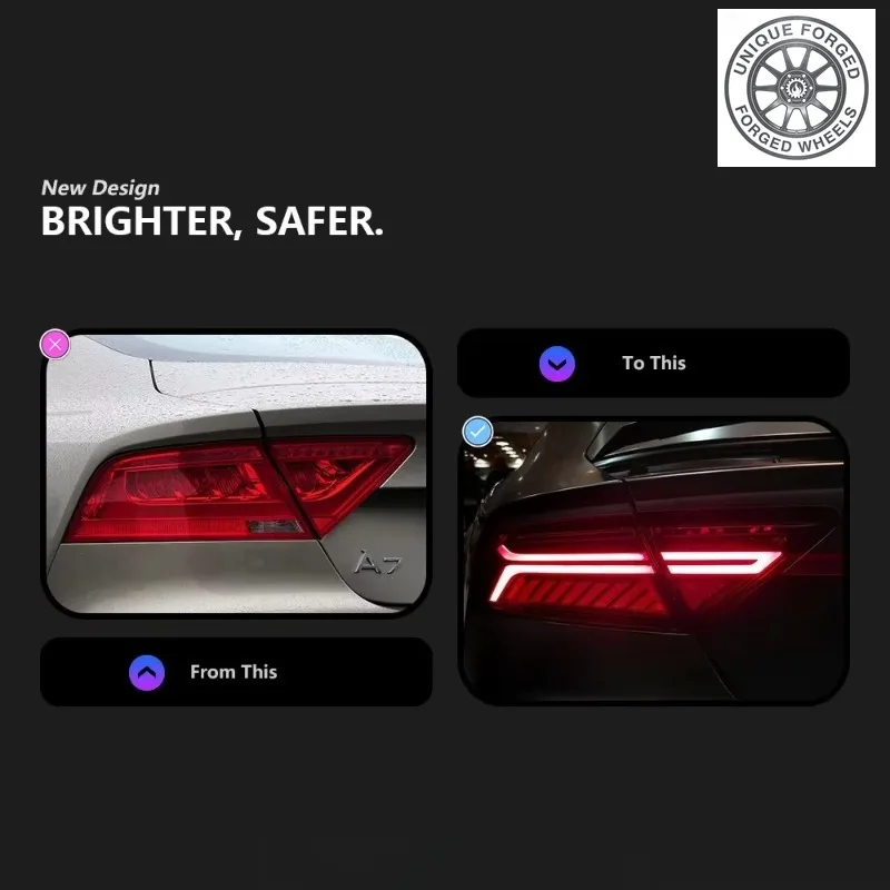 26 StyleCar Styling For Audi A7 Tail Lights 2010-2014 RS7 LED Tail Light Rear Lamp DRL Dynamic Signal Reverse Automotive Accesso