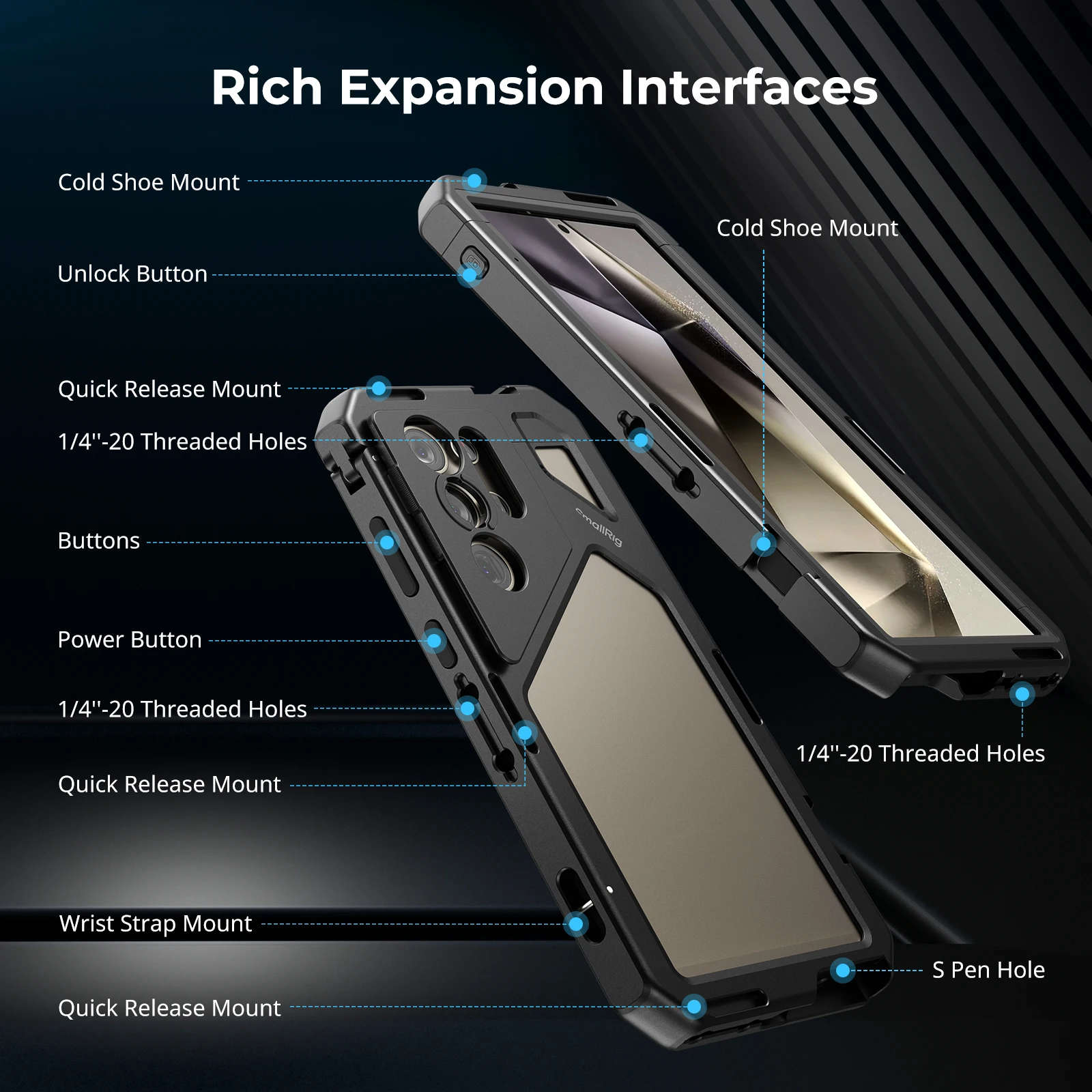 SmallRig Phone Cage for Samsung Galaxy S24 Ultra , HawkLock Quick Release System Cage Kit,with Magnetic Filter Attachment 4601