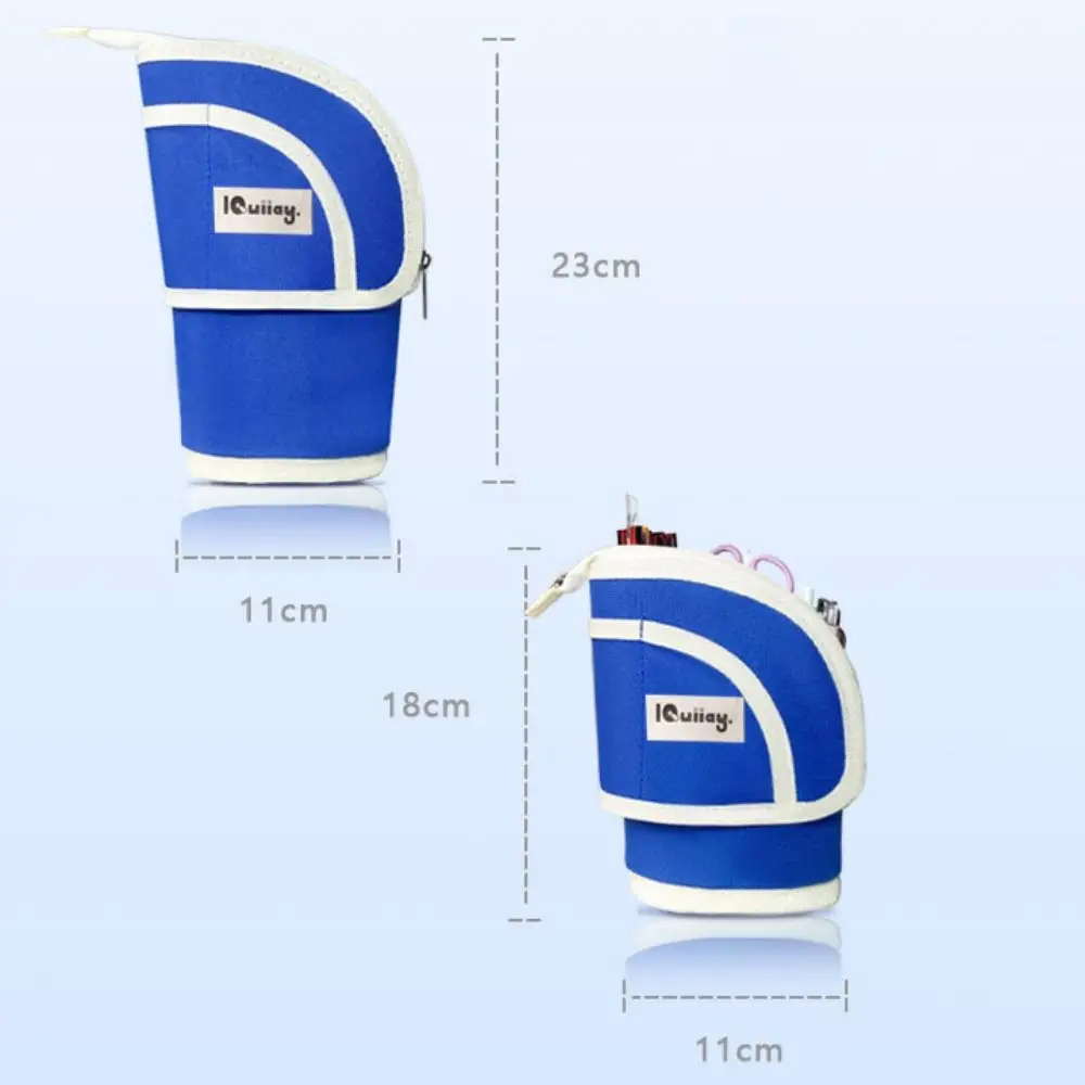 Cosmetics Storage Vertical Plush Stationery Bag Large Capacity Jewelry Storage Large Pen Bag Candy Color Soft Pencil Case School