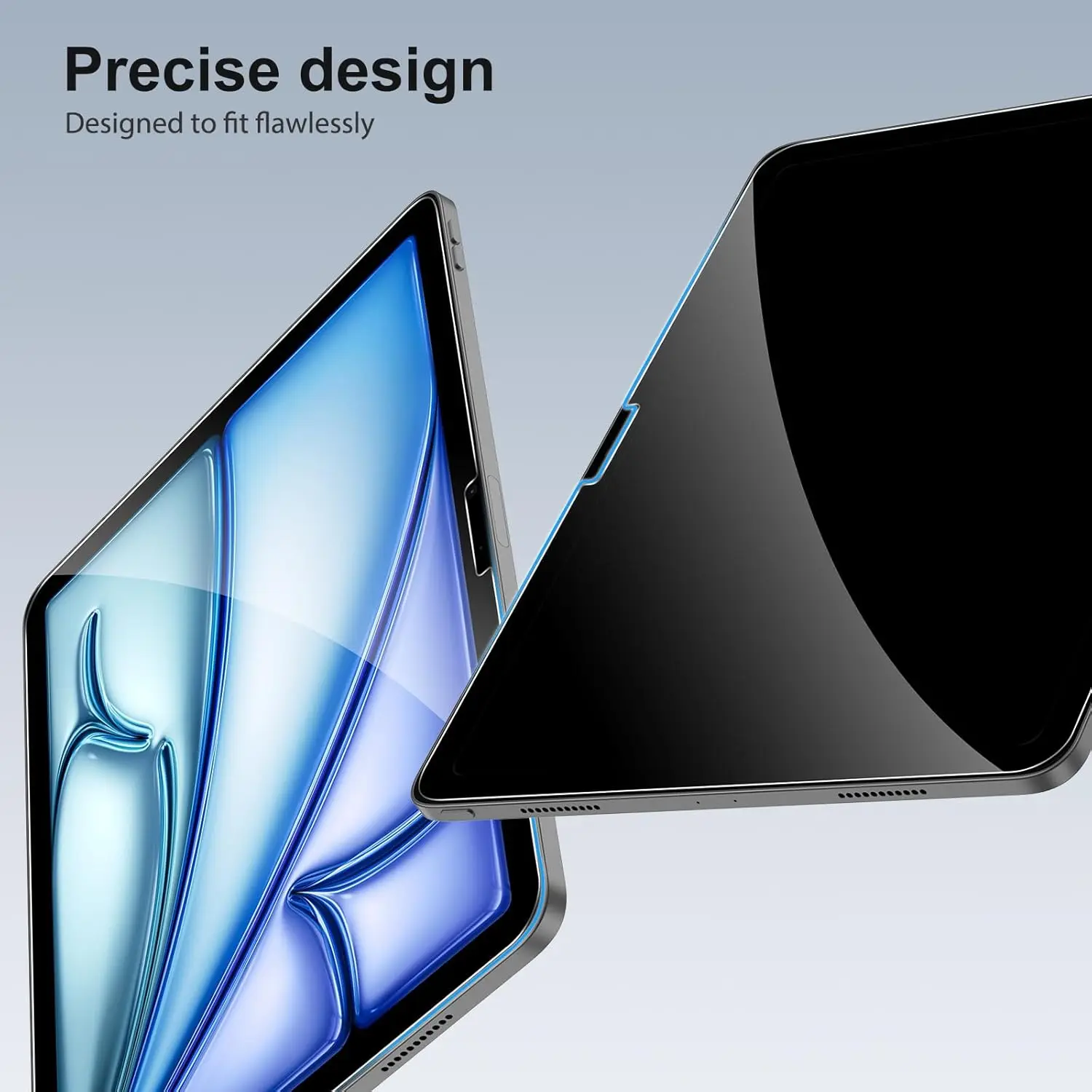 2 Pieces Scratch Proof HD Screen Protector Tempered Glass For iPad Air 11 2024 M2 13