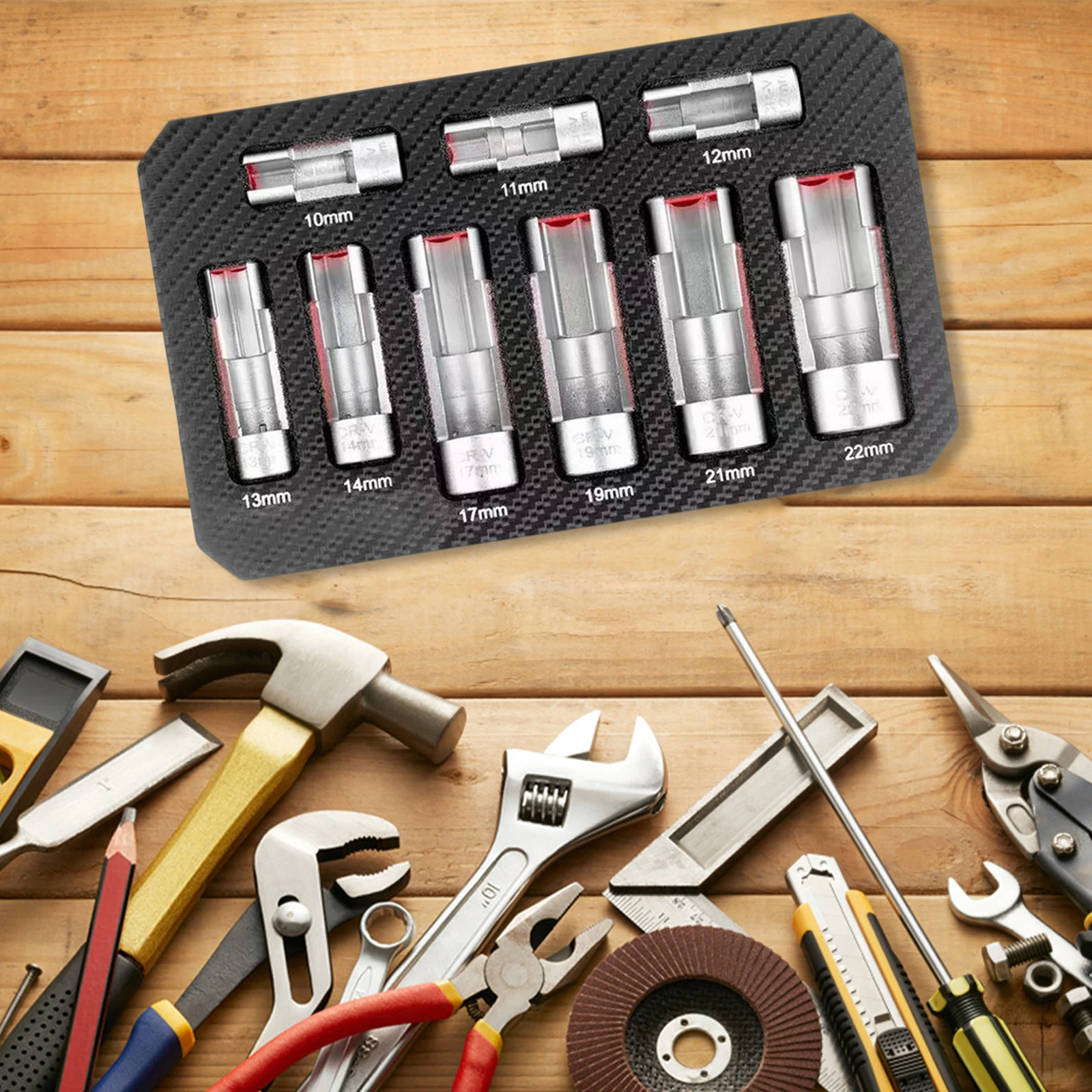 

9 Pieces Oxygen Sensor Socket Set Oxygen Sensor Wrench Removal Tool Oxygen Sensor Removal Socket Tool for Audi Mercedes & More