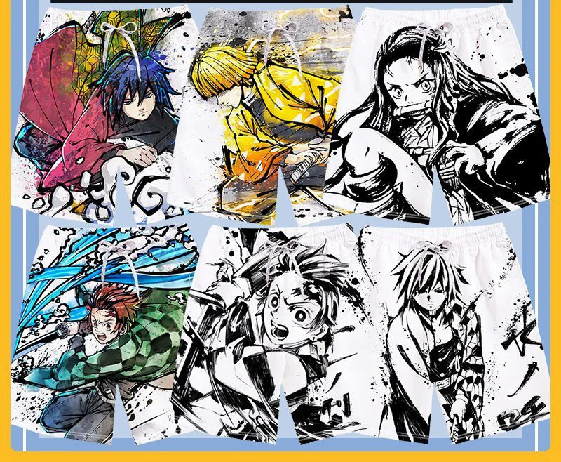 shorts-gintama-joint-design-calcas-de-verao-masculinas-com-tema-anime-lembrancas-de-anime-kanjiro-calcas-soltas-de-cinco-pecas-versatil