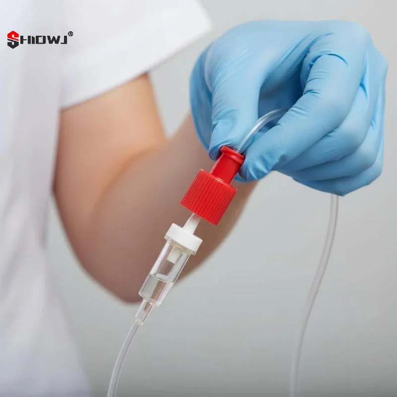 

Integrated Plug Adapter with Male Female Luer Lock; Air Valve Pipe for Dispensing Glue from Syringe Barrel