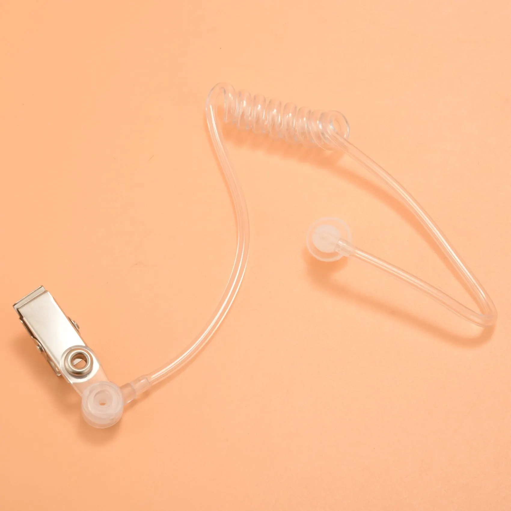 RHF-Casque de surveillance avec tube de bobine acoustique transparent, écouteur, kit audio, récepteur, durée uniquement, 617-1N, 3.5mm