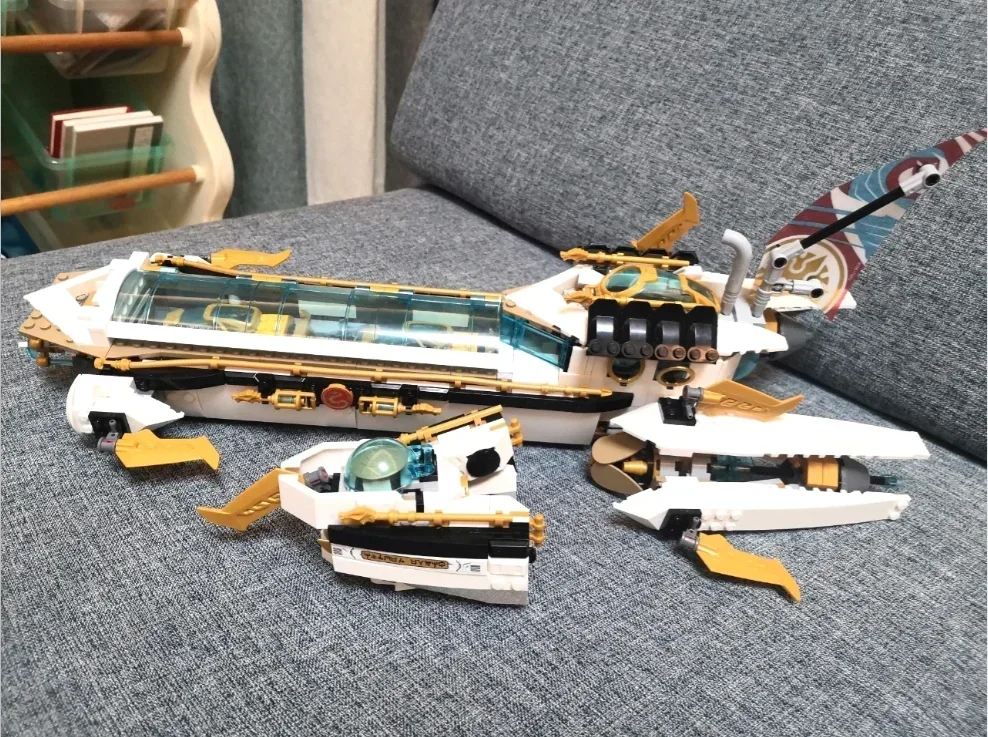 MOC 1218 قطعة هيدرو باونتي الغواصة الميكانيكية الفرعية سبيدر 71756 اللبنات تحت الماء باونتي الطوب النينجاسن نموذج الاطفال اللعب هدية #3