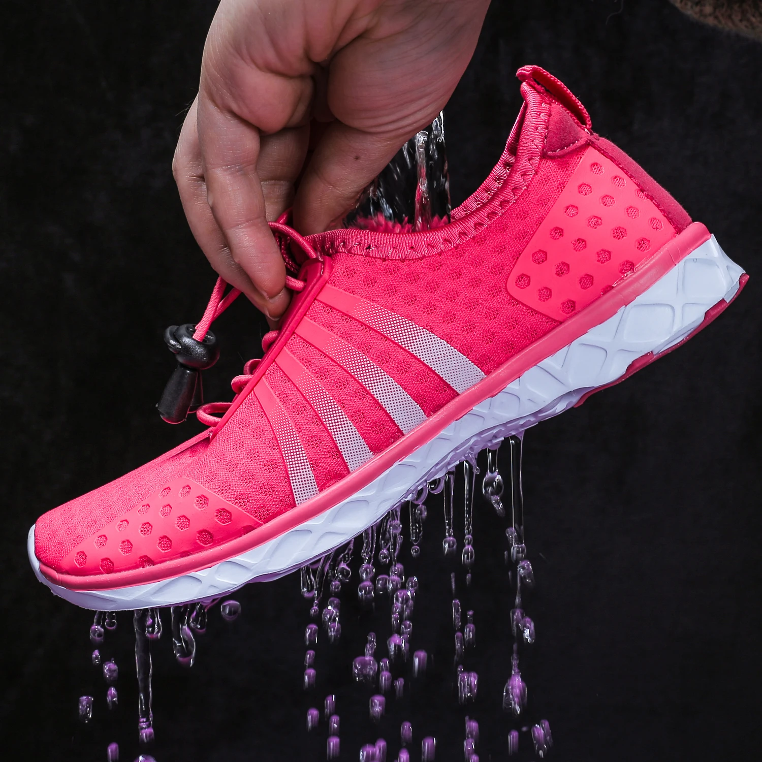 어린이 및 성인 남성 수중 스포츠 아쿠아 슈즈, 수영 비치 슈즈, 여성 야외 맨발 체육관 러닝 스니커즈 