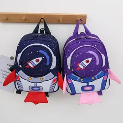 Anti Lost Children's Shoulder Bag Rocket Shape Lightweight Kindergarten School