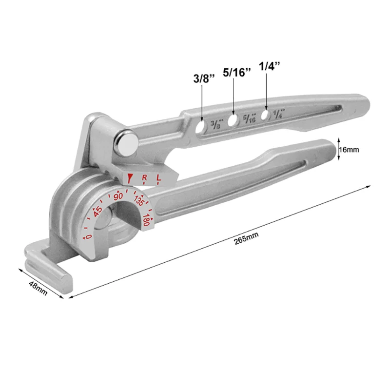 3 In 1 180 Degree Manual Tubing Bender 1/4