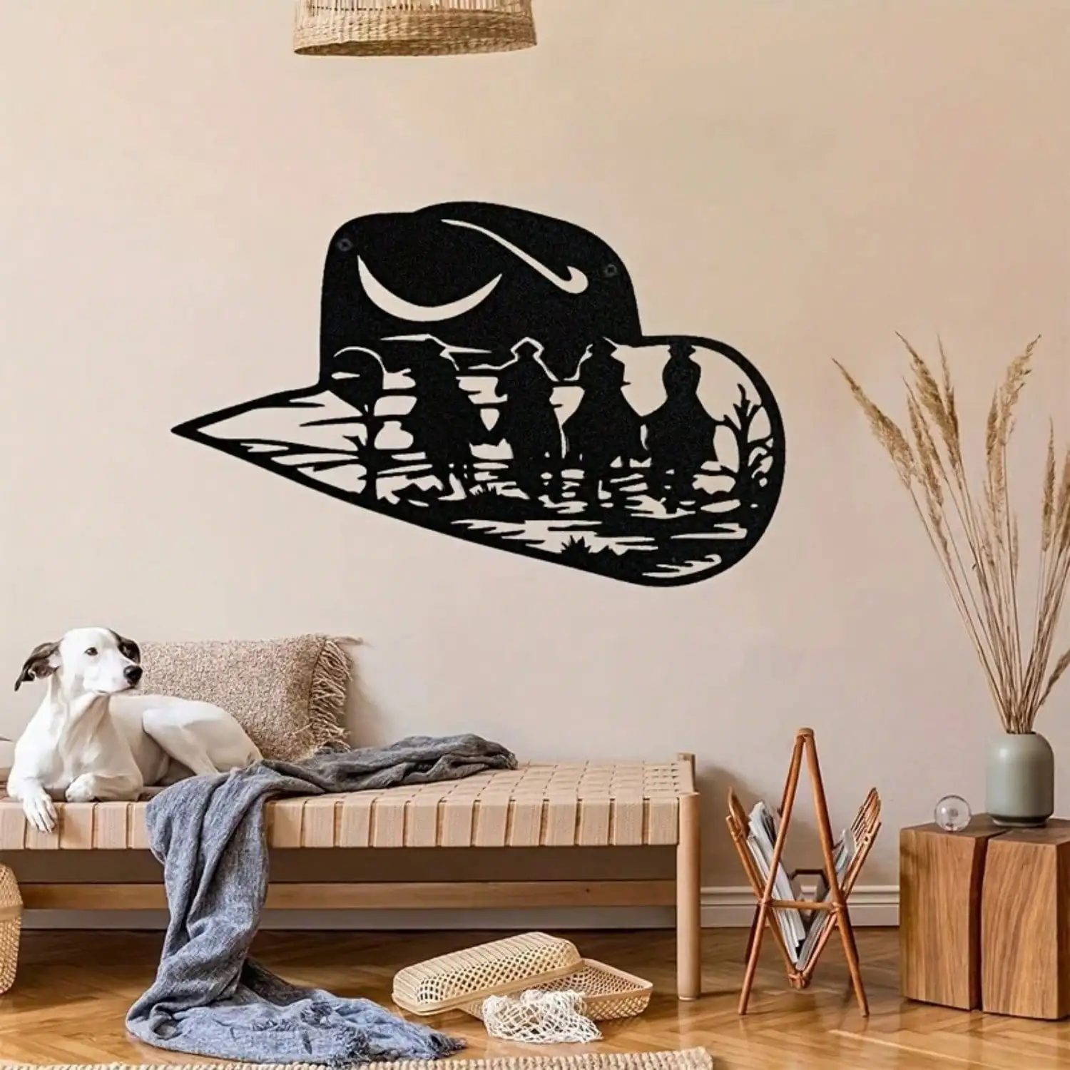 Metal Wall Decor - Farmhouse Decor, Home Room Wall Art, Vintage Backdrop for Photo Studio Background