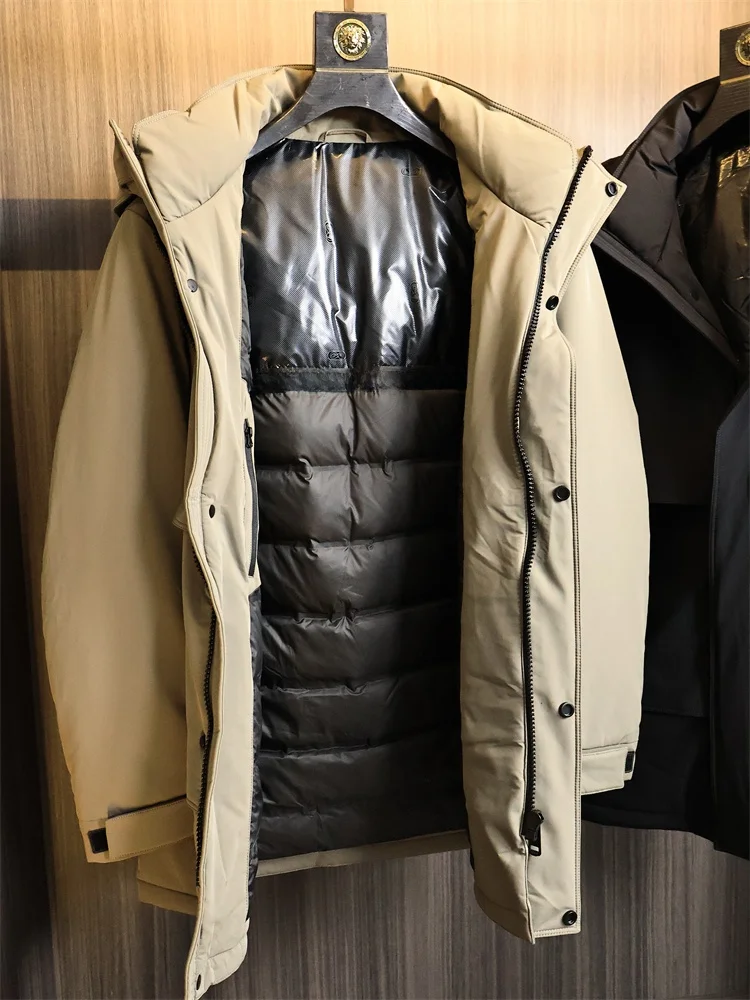 

Men's Warmth-Preserving Long down Jaet Outdoor Windproof And Water-Resistant Color Autumn Winter Polyester Fiber