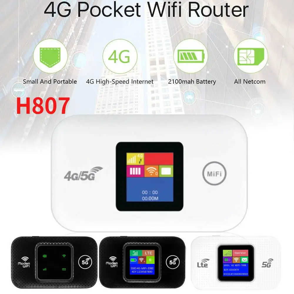 4G WiFi 6 Mobile Hotspot Router Support 10 Users with SIM Card Slot Wireless Router Portable WiFi Hotspot for Home Travel