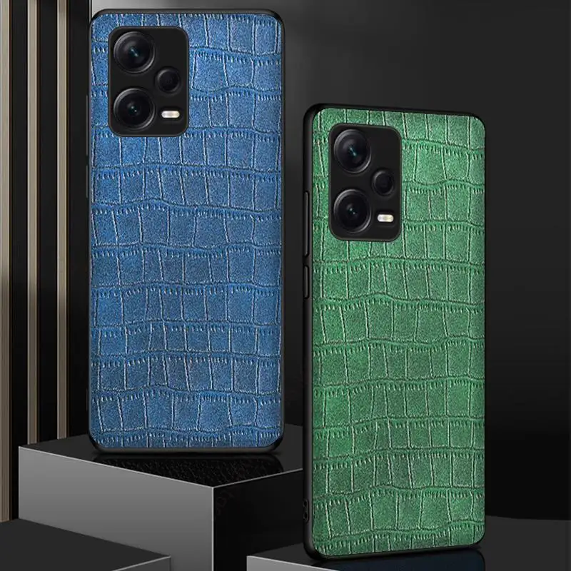 

For Xiaomi Redmi Note 12 Pro Plus Crocodile Texture Leather Phone Case For Redmi Note 12 Pro Slim Phone Cover For Redmi Note 12