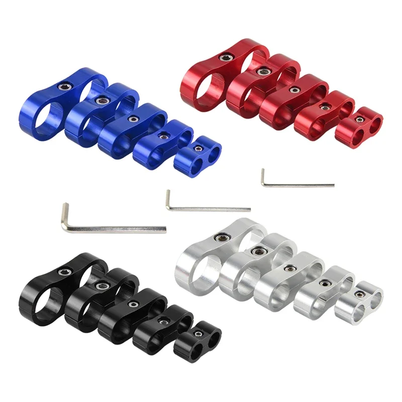 4 SZTUK Pleciony adapter zacisku separatora węża 4AN 6AN 8AN 10AN 12AN Wspornik przewodu paliwowego Aluminium AN4 AN6 AN8 AN10 AN12