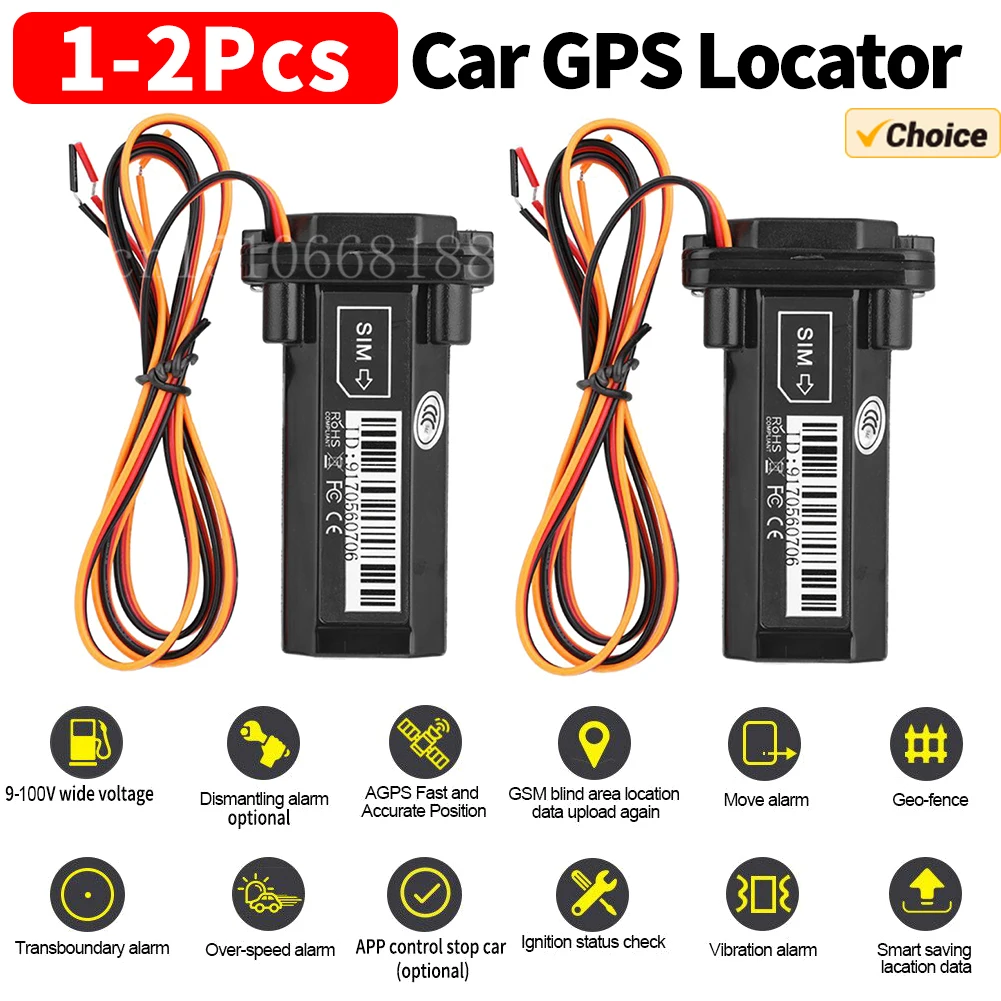 1-2PCS Mini Tracker ST-901L Waterproof Builtin Battery GPS for Car Vehicle GPS Device Motorcycle with Online Tracking Software