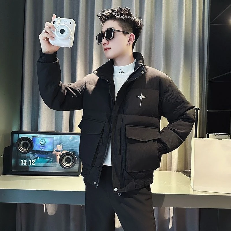 ​ メンズ暖かい冬用コート 2025年秋 プラスサイズ 厚手 ストリートウェア ジャケット 防風 快適なフィット感 ​