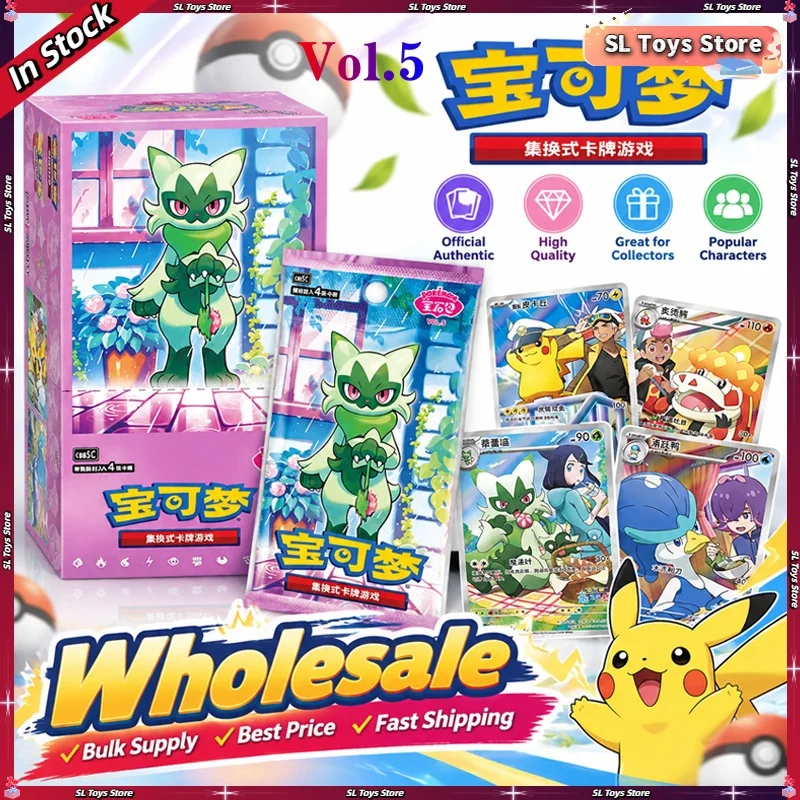 Hot Original Pokemon Gem Pack 5 Booster Box Vol.5 Collection Original Sealed Zhu&Purple Simplified Chinese PTCG Cards Wholesale