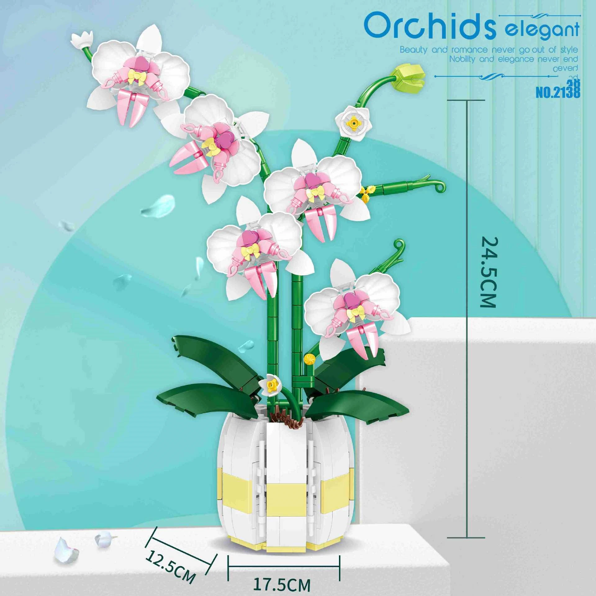 Funny Joy Orchid Flowers Bouqu - Bonsai Garden Lego review and price