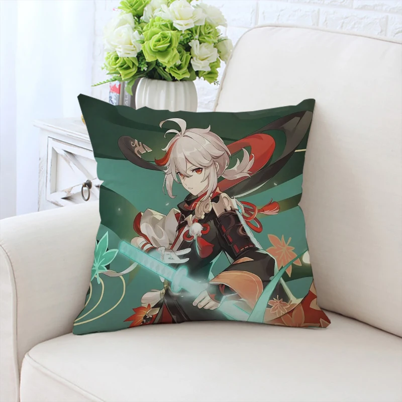 Sarung bantal dekorasi rumah Game g-genshin Impact untuk sarung bantal dekorasi sarung bantal mewah sarung bantal untuk bantal 45x45