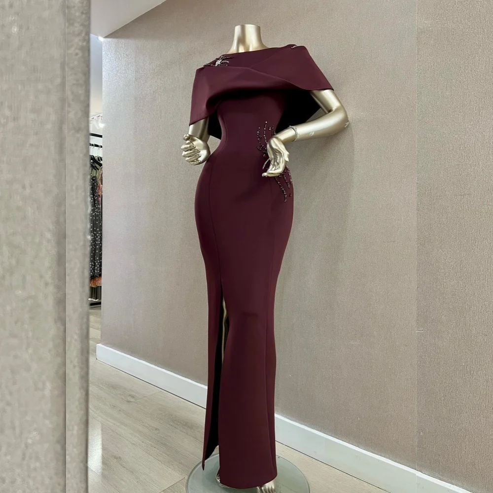 Customized Jersey Rhinestone O-Neck Sheath Midi Dresses Bespoke Occasion Elegant Party Formal Evening Sparkle Wedding Guest