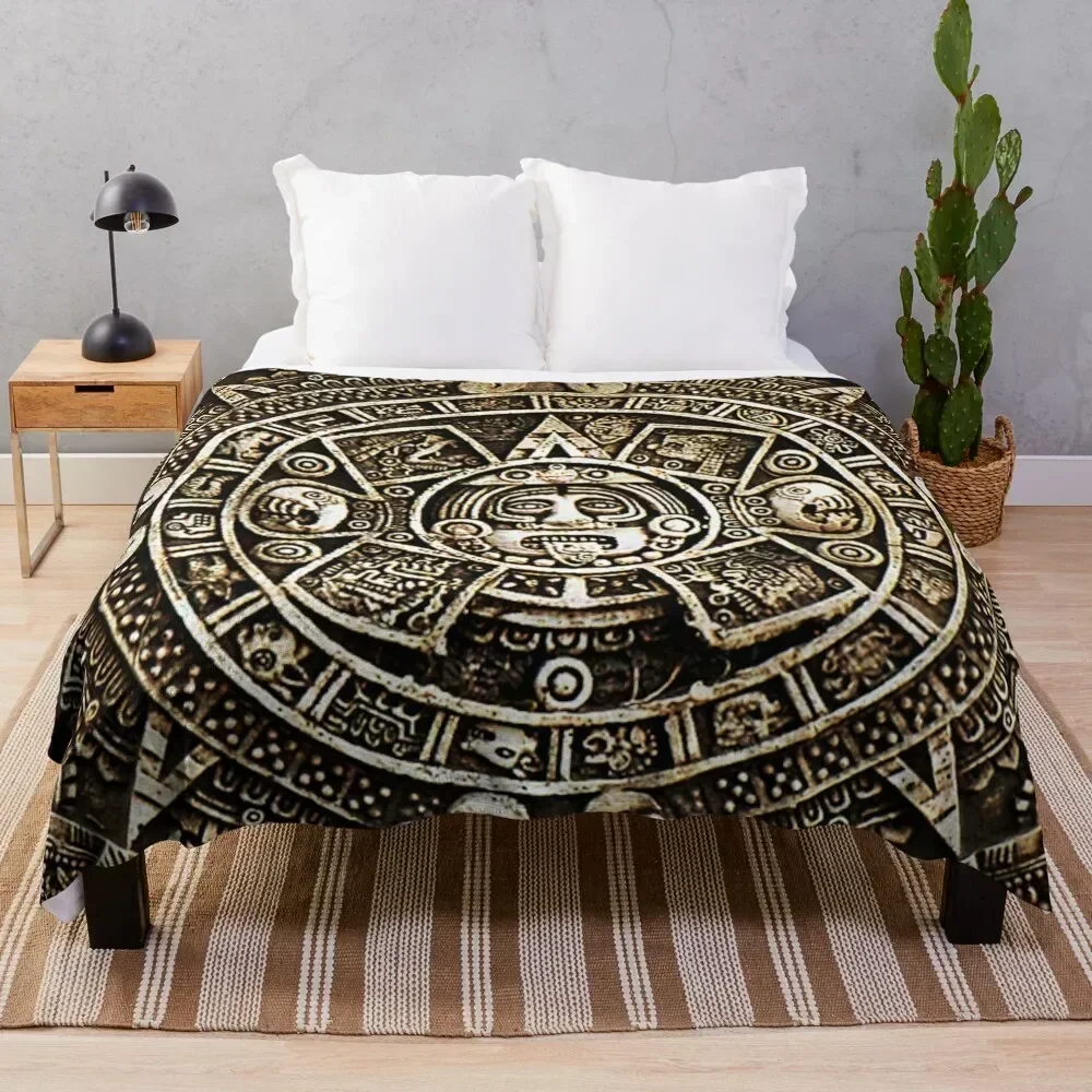 

Ancient Mayans Compus Throw Blanket Cozy Home Blanket Gift for Christmas Holiday
