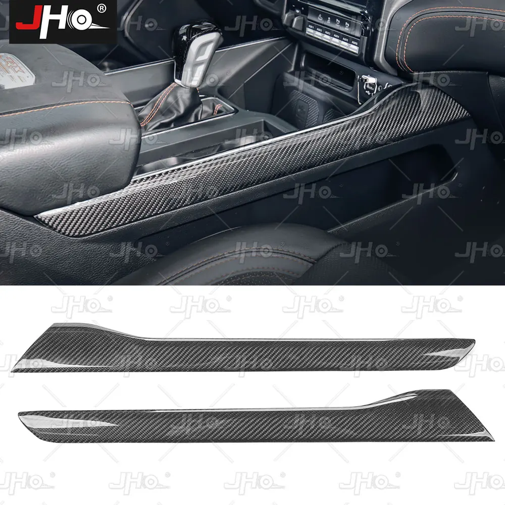 JHO Real Carbon Fiber Center Console Side Gear Shift Panel Protective Cover for Ram 1500 TRX 2022 2023 Interior Accessories