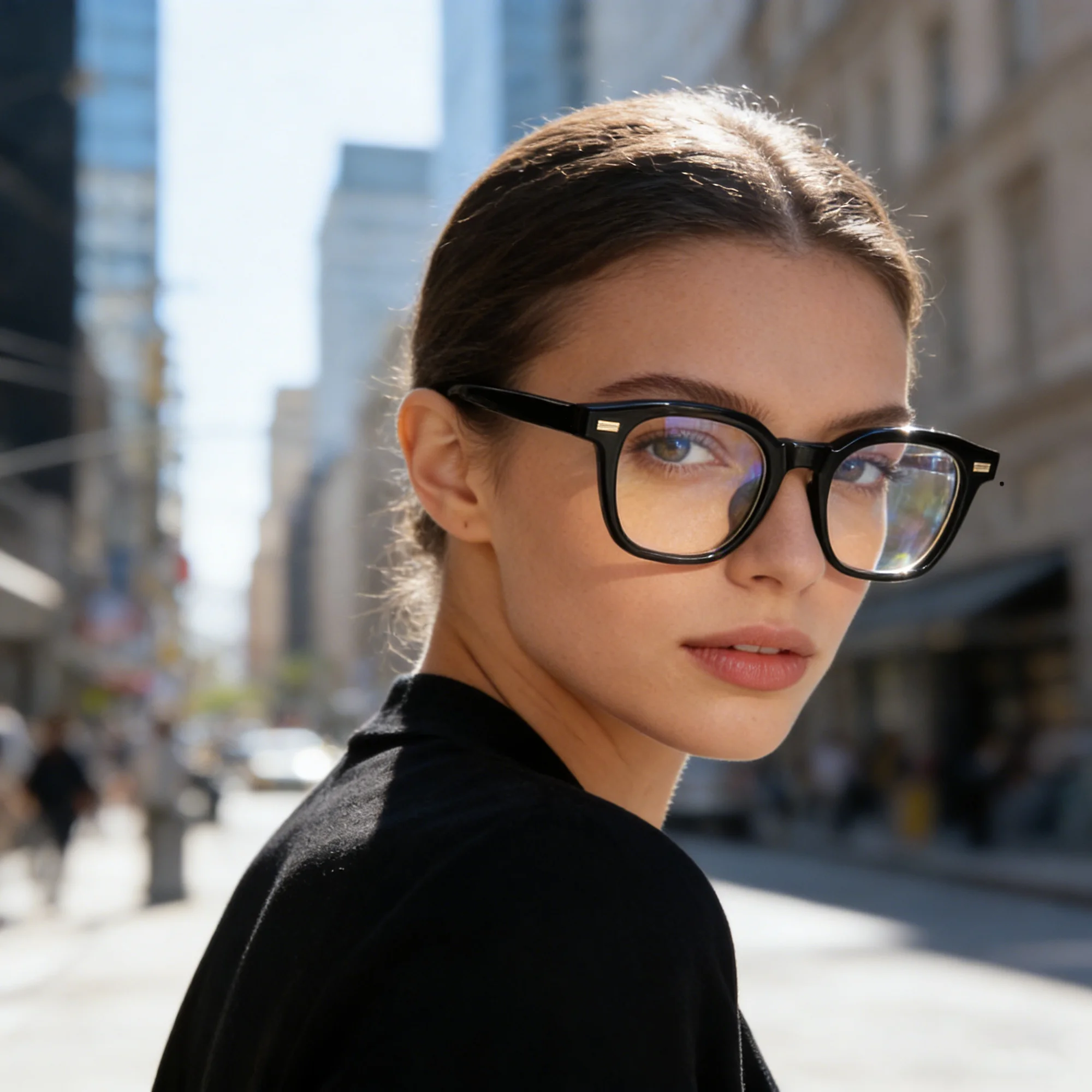 New Minimalist Oval Frame Fashionable Rice Nail Flat Mirror for Women With High-end feel Board Insertion for Myopia men eyewear
