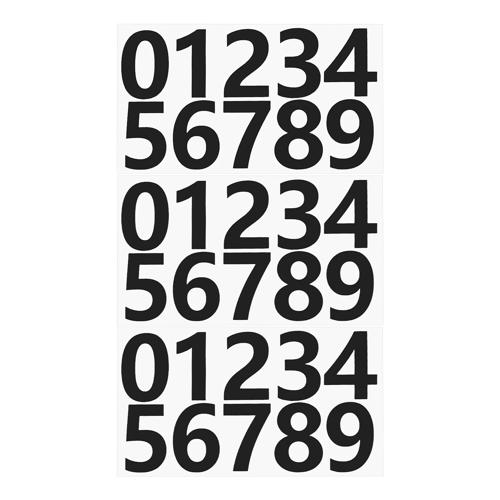 

3 Sets Digital Stickers Small Door Number Mailbox Address Letters Numbers Waterproof PET Indoor Outdoor Use File Folder Labels